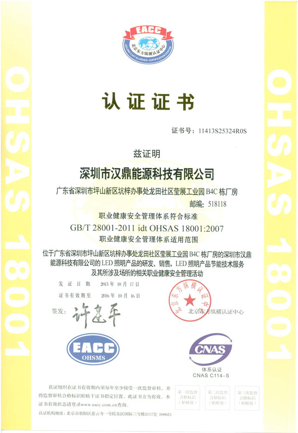 ISO 18001 中文版